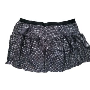 Sparkle Athletic Classic Running Skirt Sequin Gunmetal Size Large New